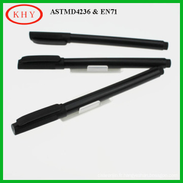 Black color waterproof permanent marker pen with pen clip